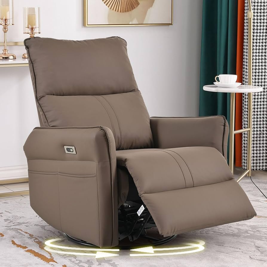 Amazon.com: cinkehome Swivel Rocker Recliner, Power Glider